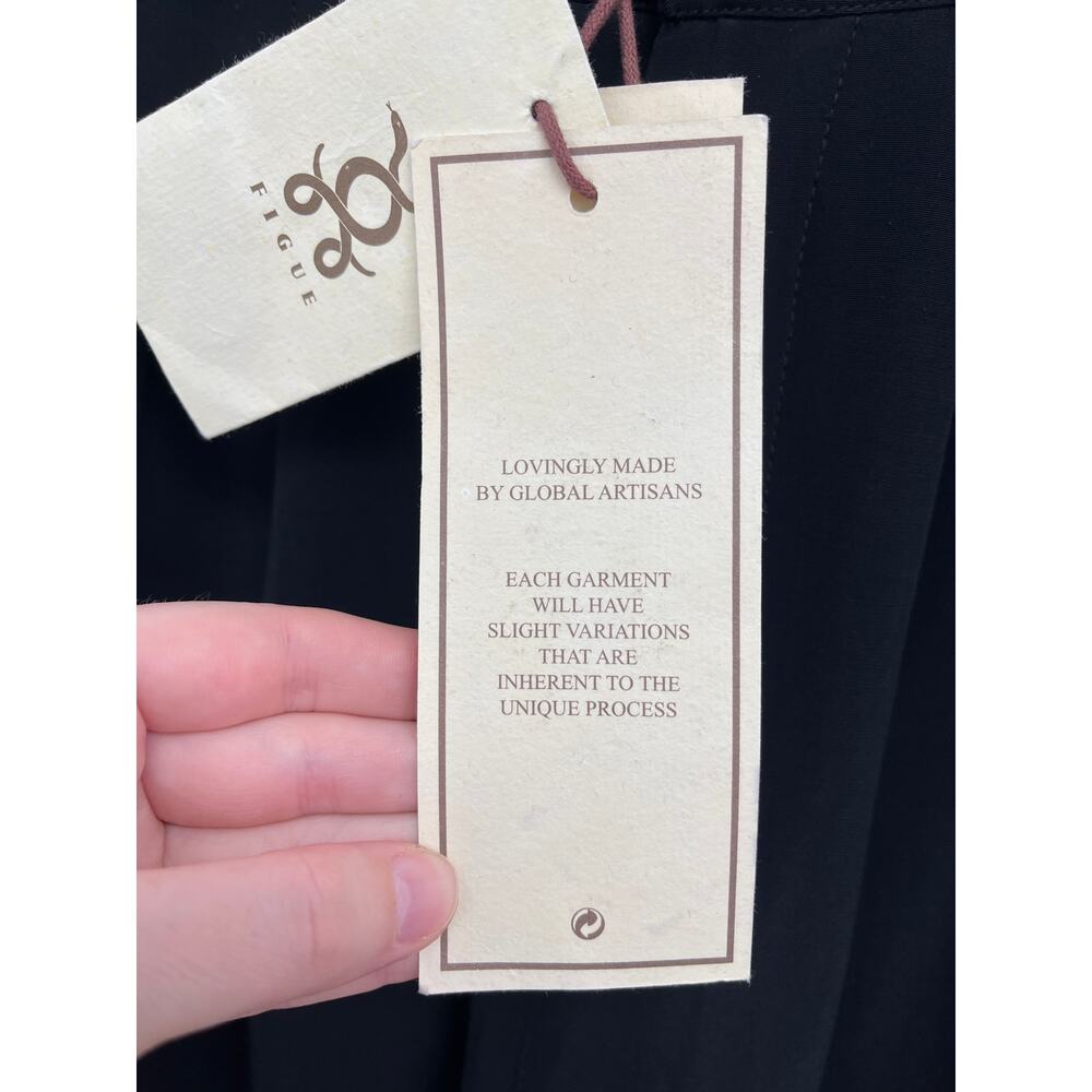 NWT Figue Hadley Embellished Beaded Pleated Drapey Straight Leg Trousers Size 2 - Picture 12 of 15